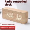 Intelligent Radio Control Clock LED Wood Electronic Digital Temperature And Humidity