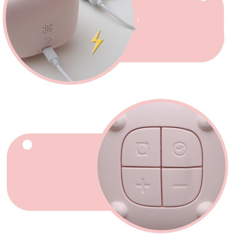 USB Charging Silicone Night Light Student Led Digital Wake Up Bedside Alarm Clock