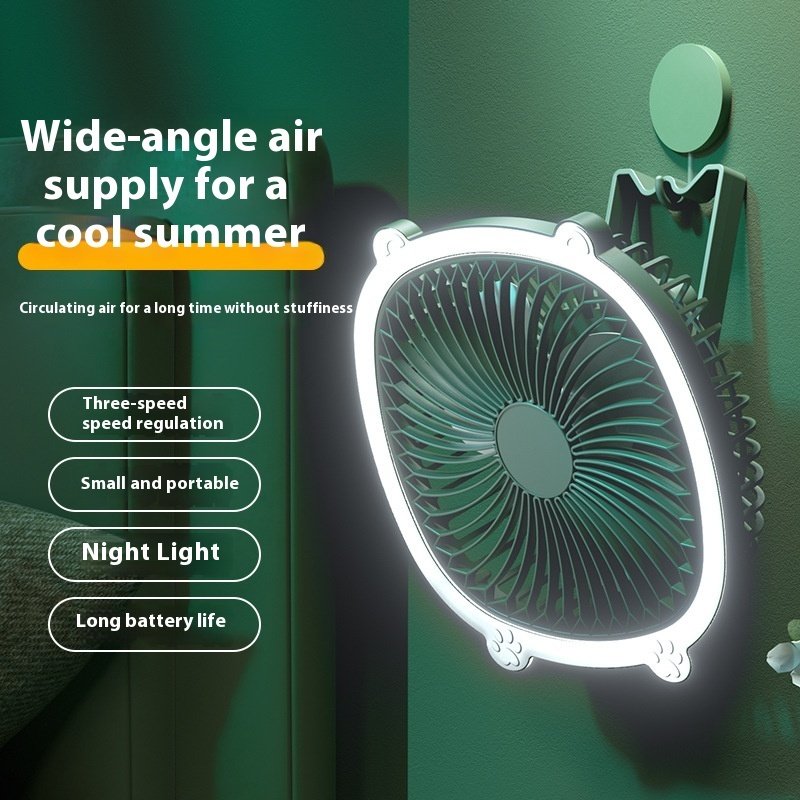 Desktop Night Light Fan Wall Hanging Household Mini Little Fan