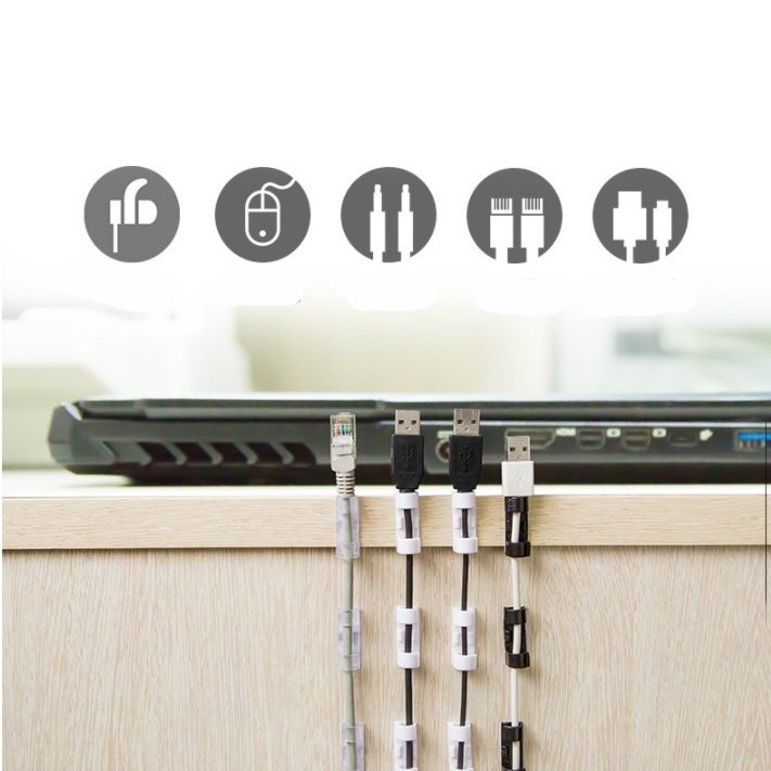 Data Cable Storage Buckle Cable Organizer Wall Sticker