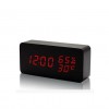 Baby Room Humidity Alarm Clock Wooden Clock Led Luminous Silent Alarm Clock Multifunctional Electronic Clock