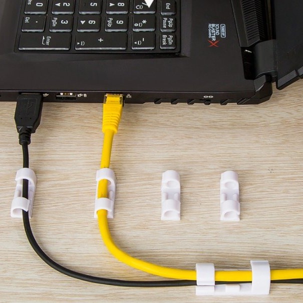 Data Cable Storage Buckle Cable Organizer Wall Sticker