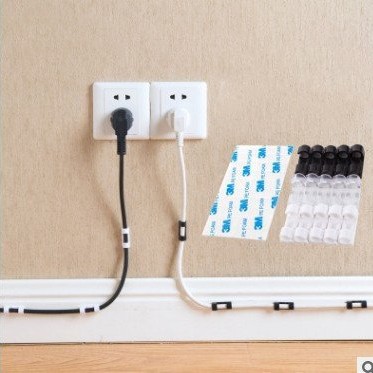 Data Cable Storage Buckle Cable Organizer Wall Sticker