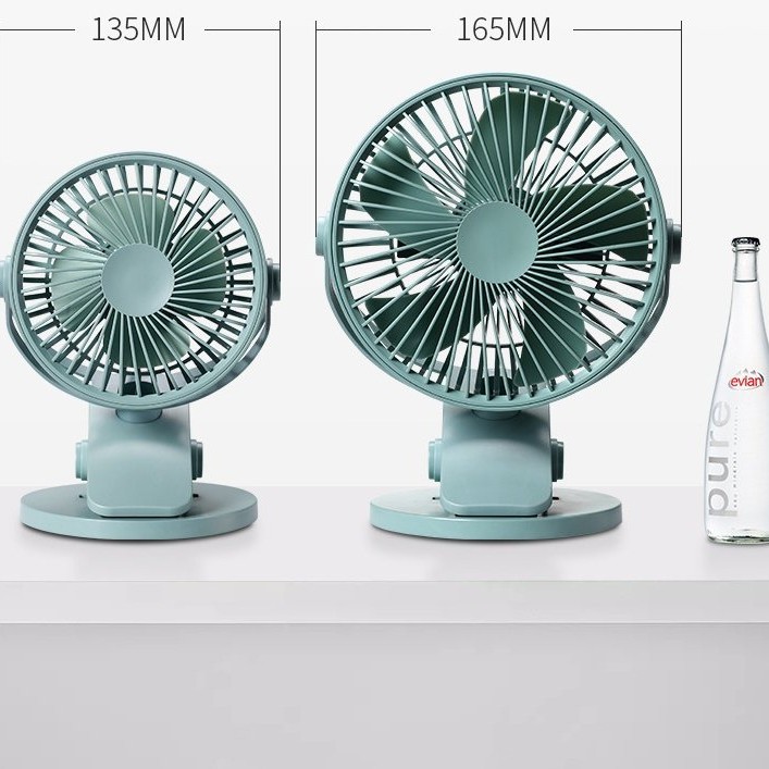 USB Small Fan Large Wind Silent Desktop Pinch Fan Student Dormitory Bed Office Charging Mini Clip Fan Wall Mounted
