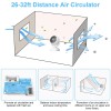 Air Circulator Desk Fan Portable Desktop Rechargeable Oscillating Fan With 4 Speeds 360 Degree Tilt Head Automatic Rotation Quiet 40dB Table Fan For Home Office Bedroom