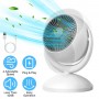 Air Circulator Desk Fan Portable Desktop Rechargeable Oscillating Fan With 4 Speeds 360 Degree Tilt Head Automatic Rotation Quiet 40dB Table Fan For Home Office Bedroom