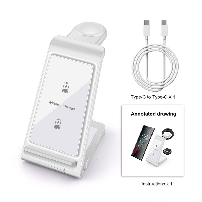 Three-in-one Folding Line Charger 15W Portable Wireless Charger