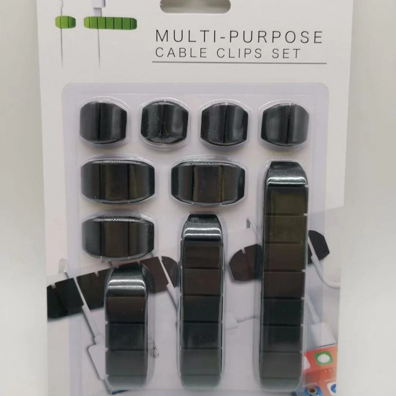 Multi Hole Self Adhesive Cable Clamping Desktop Organizer