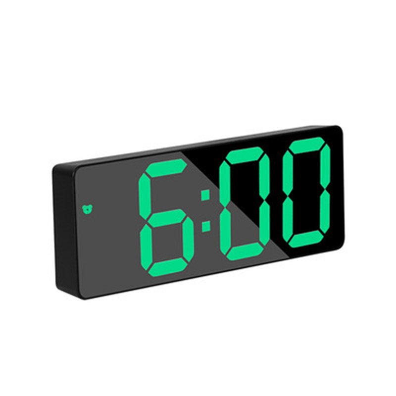 Led Digital Clock Voice Control Snooze Time Temperature Display