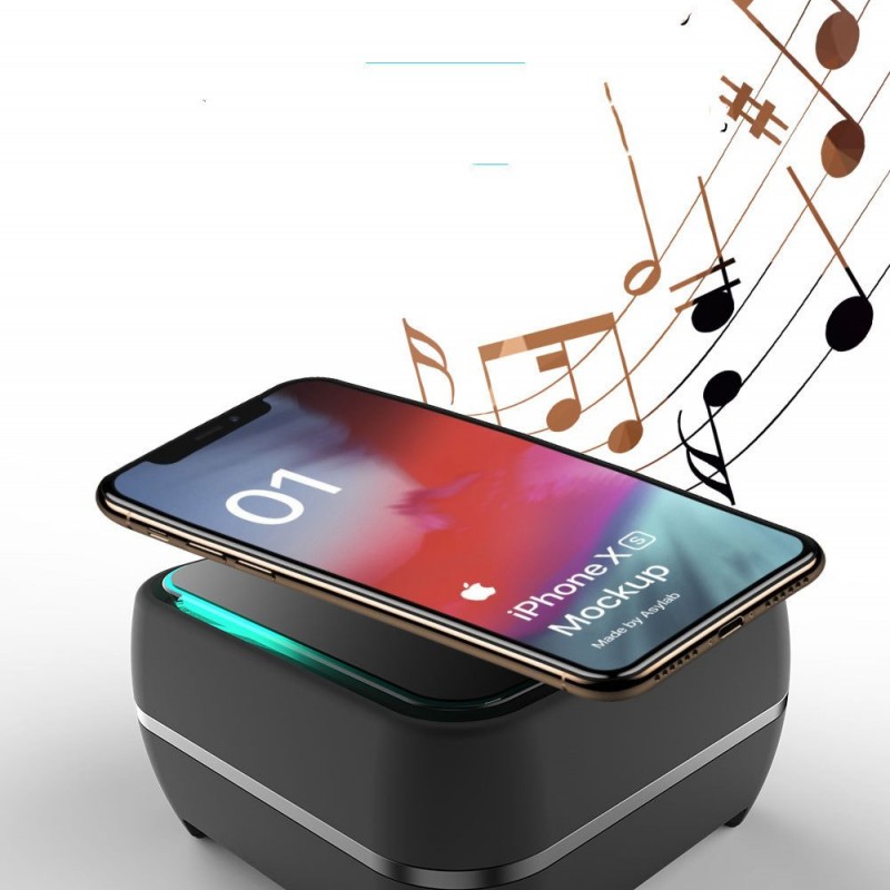 Wireless charging music box player Desktop Wireless charger bracket