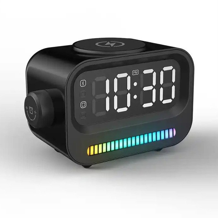 Atmosphere Light Digital Clock Alarm Clock Speaker Three-in-one