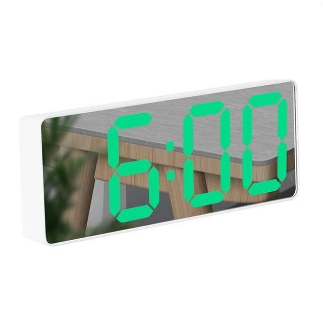 Led Digital Clock Voice Control Snooze Time Temperature Display