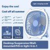 Desktop Night Light Fan Wall Hanging Household Mini Little Fan