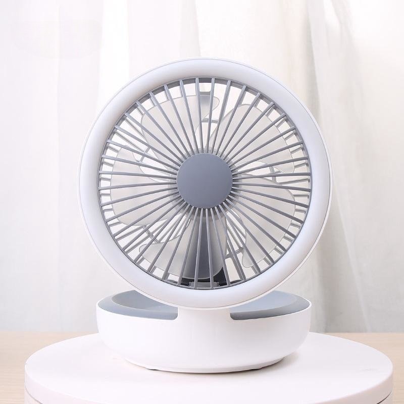 Dormitory Office Multi-angle Foldable Desktop Night Light Little Fan