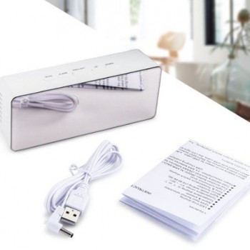 Digital Alarm Clock Night Light Thermometer Mirror
