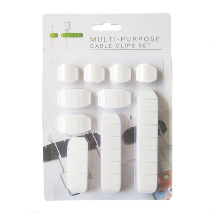 Multi Hole Self Adhesive Cable Clamping Desktop Organizer