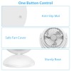 Air Circulator Desk Fan Portable Desktop Rechargeable Oscillating Fan With 4 Speeds 360 Degree Tilt Head Automatic Rotation Quiet 40dB Table Fan For Home Office Bedroom