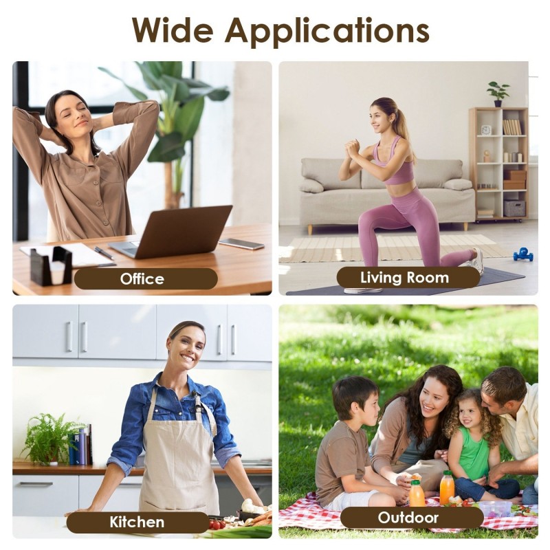 Quiet Table Fan 90 Degree Foldable Desk Fan With 4 Wind Speeds Type-C Rechargeable Wall-Mounted Fan Portable Desktop Fan For Home Bedroom Kitchen Office Outdoor Travel