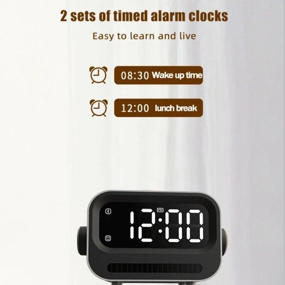Atmosphere Light Digital Clock Alarm Clock Speaker Three-in-one