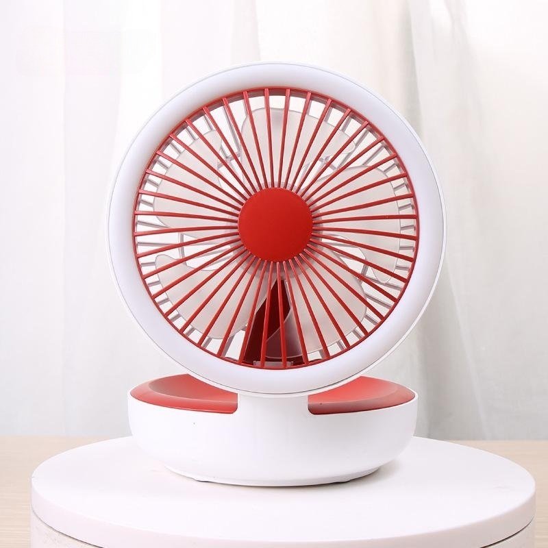 Dormitory Office Multi-angle Foldable Desktop Night Light Little Fan