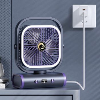 Shaking Head Desktop Fan Rechargeable Long Endurance Portable Little Fan