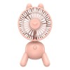 Mini Desktop Electric Fan For Summer Office Home Air Conditioning Mute USB Rechargeable Cartoon Shaking Head Fan Desk Fan