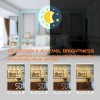 6 Inch LED Mirror Alarm Clock Touch Button Wall Digital Clock Time Temperature Humidity Display USB Output Port Table Clock