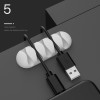 Smart Cable Holder Silicone Flexible Cable Winder Wire Organizer Holder Cord Management Clip For USB Earphone Network Cable