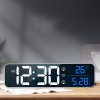 LED Wall Clock Electronic Digital Music Alarm Clock Office Smart Square Clock