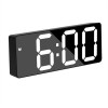 Led Digital Clock Voice Control Snooze Time Temperature Display