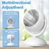 Air Circulator Desk Fan Portable Desktop Rechargeable Oscillating Fan With 4 Speeds 360 Degree Tilt Head Automatic Rotation Quiet 40dB Table Fan For Home Office Bedroom