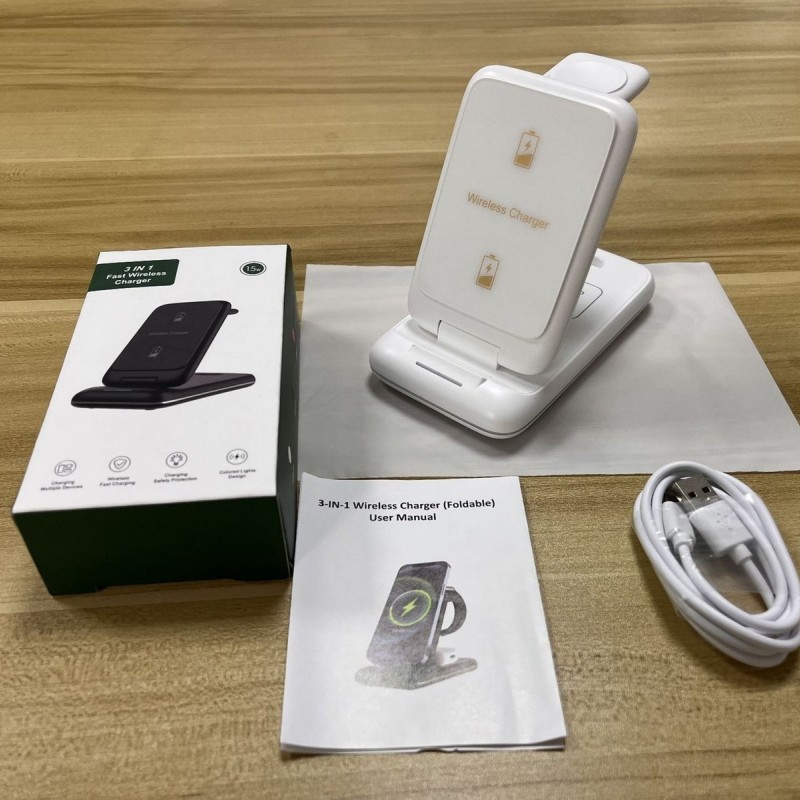 3-in-1 Wireless Charger Foldable Removable Charger