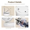 Quiet Table Fan 90 Degree Foldable Desk Fan With 4 Wind Speeds Type-C Rechargeable Wall-Mounted Fan Portable Desktop Fan For Home Bedroom Kitchen Office Outdoor Travel