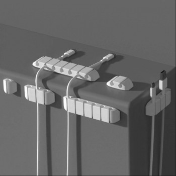 Multi Hole Self Adhesive Cable Clamping Desktop Organizer